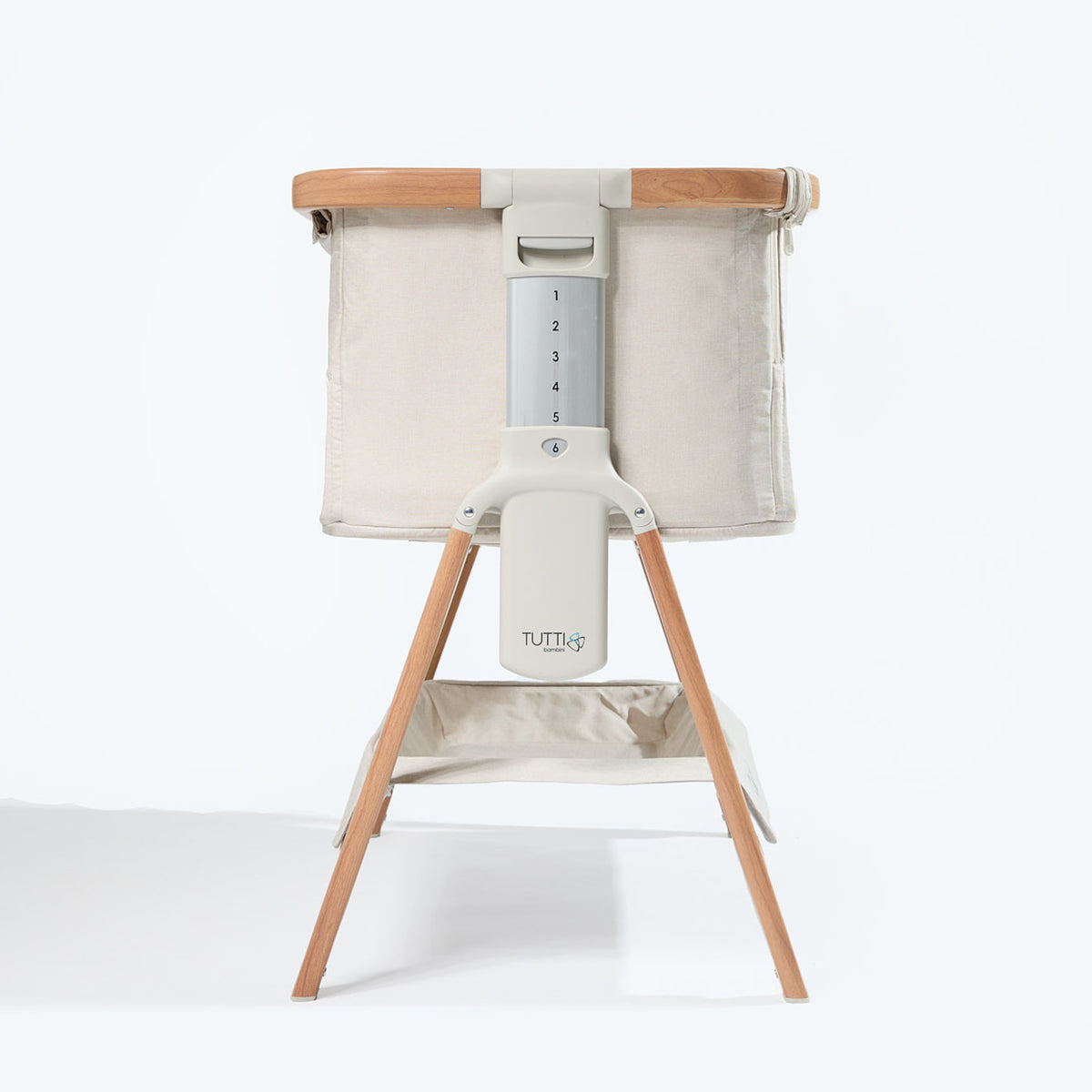 CoZee Air Bedside Crib - Scandinavian Walnut/Ecru