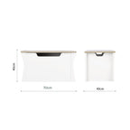 Clara Storage Box - White & Ash