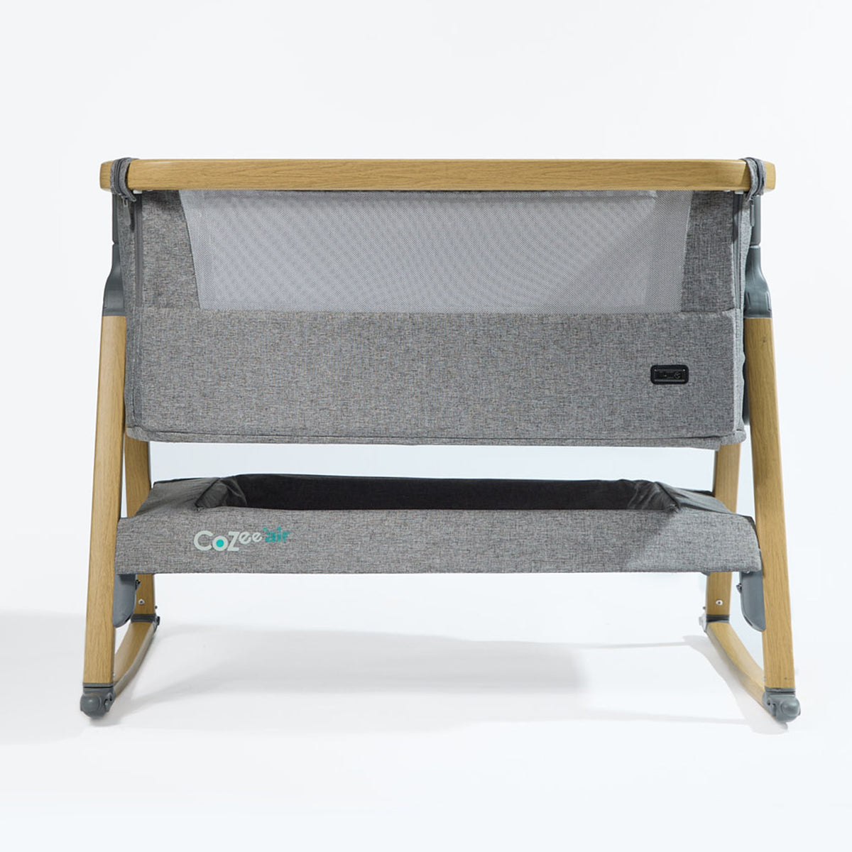CoZee Air Bedside Crib - Oak/Charcoal