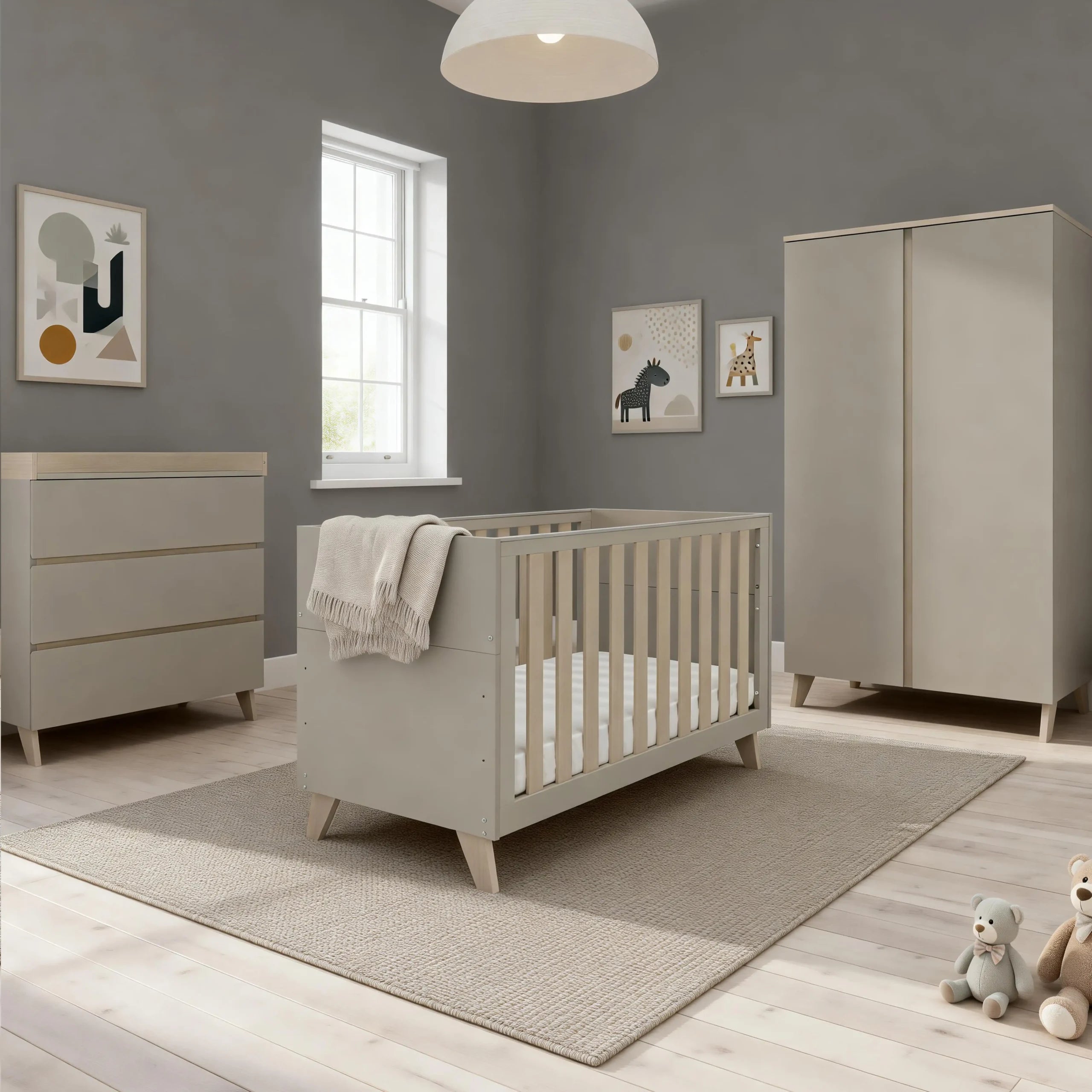 Dante 3 Piece Nursery Room Set – Cashmere