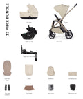 Venicci Tila Luxury Bundle (4 In 1) Sabbia- Tiago Black