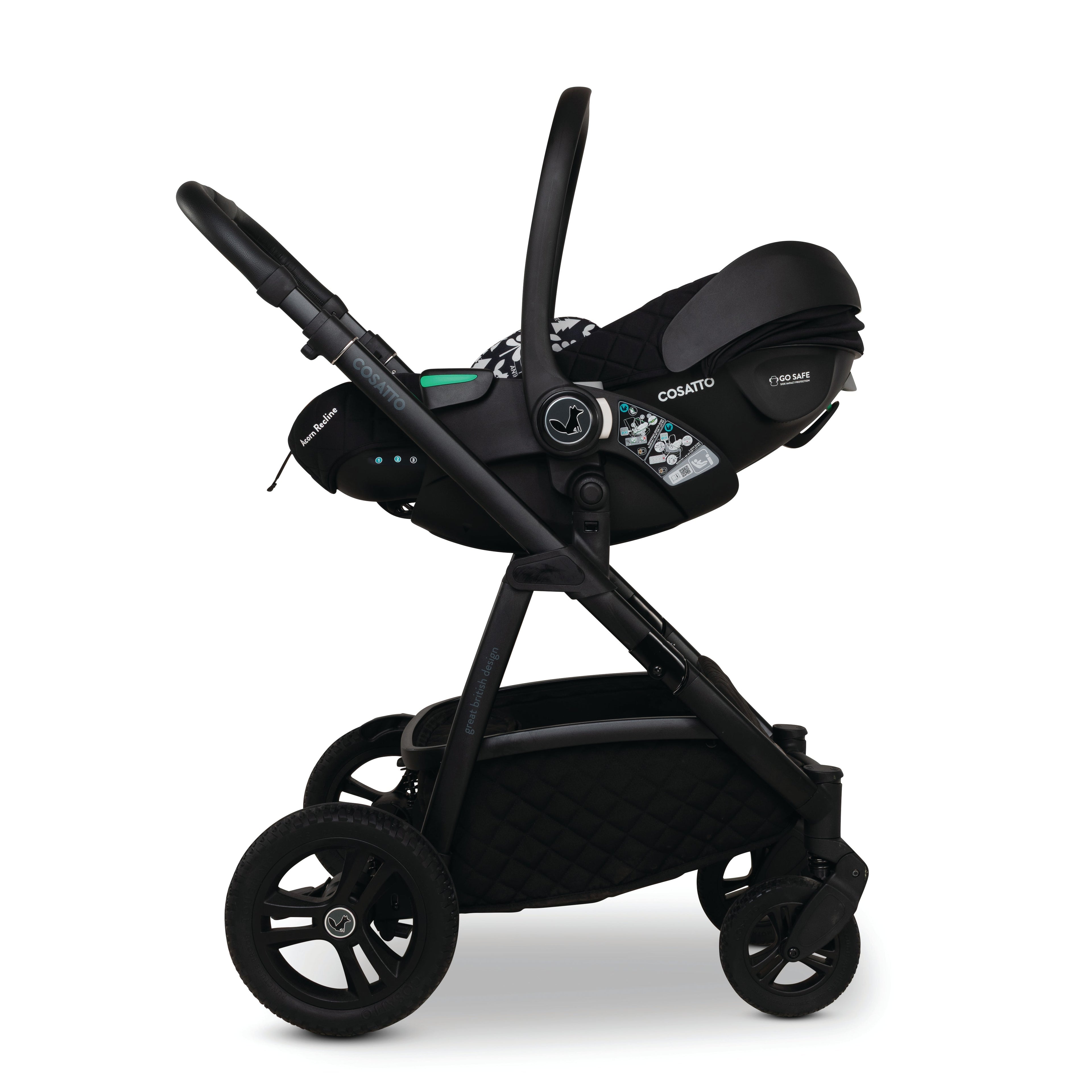 Cosatto Wow 3 All Stage Family Rotate & Recline 2 Base Bundle Silhouette