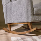 Tutti Bambini Harper Wingback Rocking Chair & Footstool - Cloud Grey
