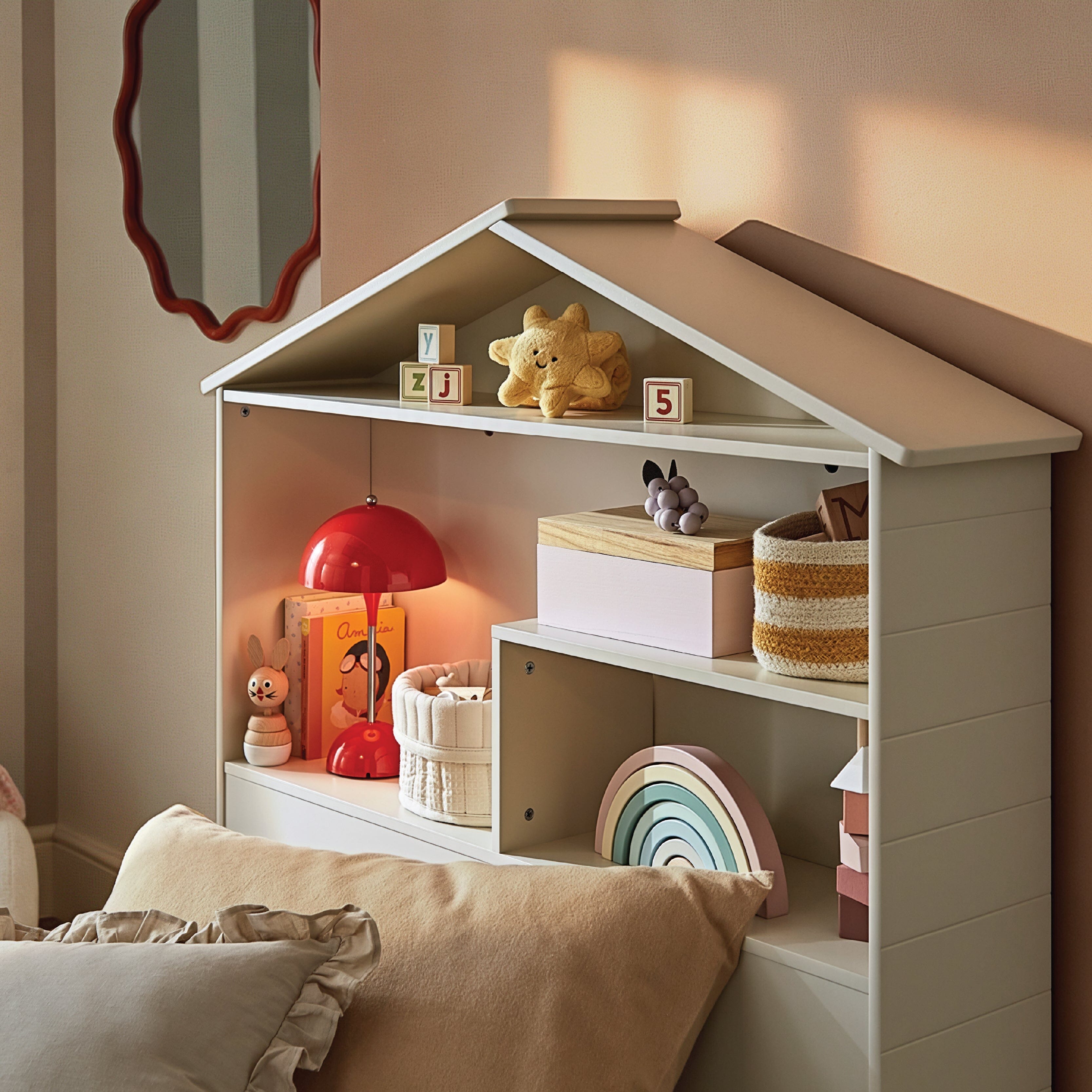 Play House Single Bed with Storage - Pebble