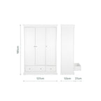 Beaumont Grand 3 Piece Nursery Furniture Set - White