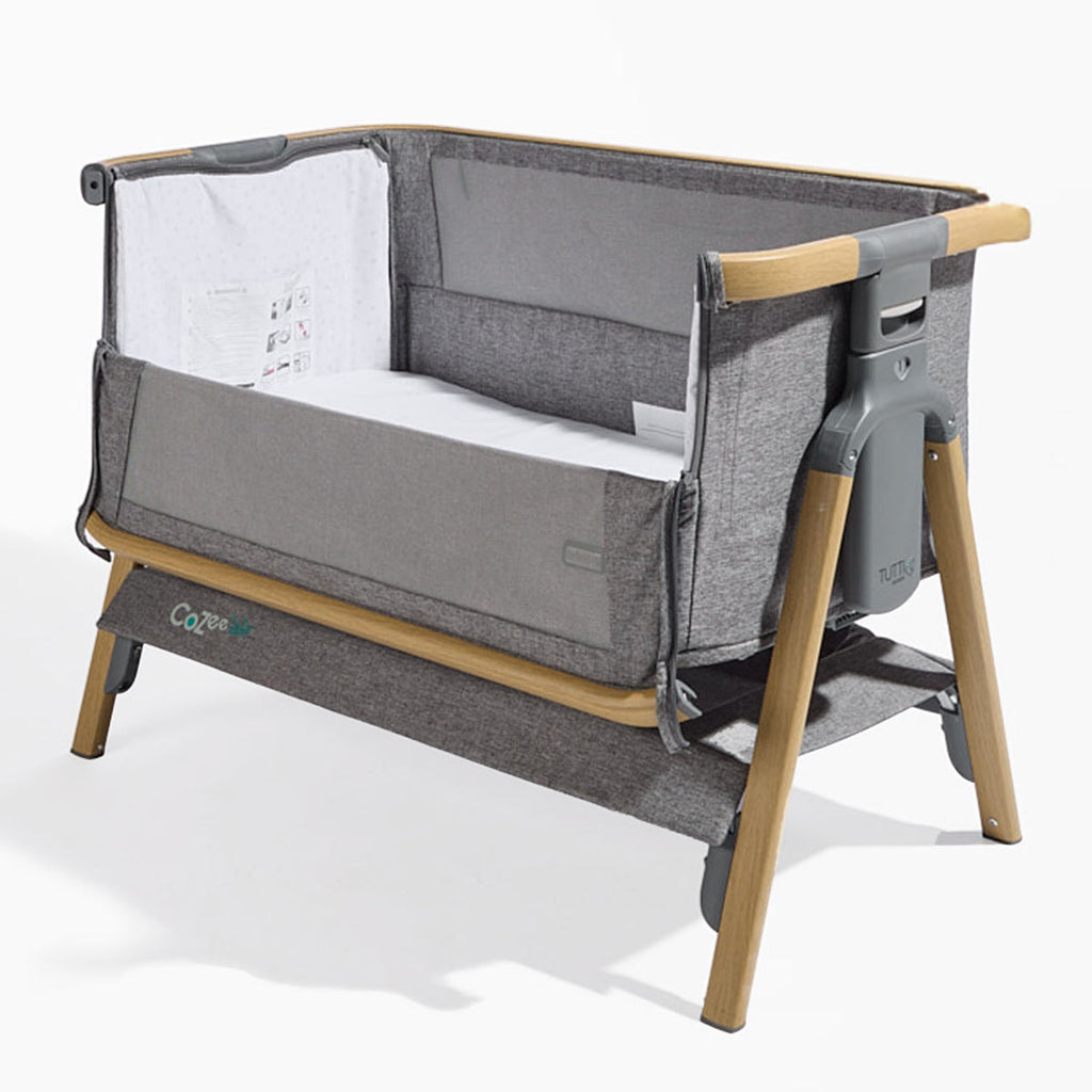 CoZee Air Bedside Crib - Oak/Charcoal