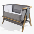 CoZee Air Bedside Crib - Oak/Charcoal