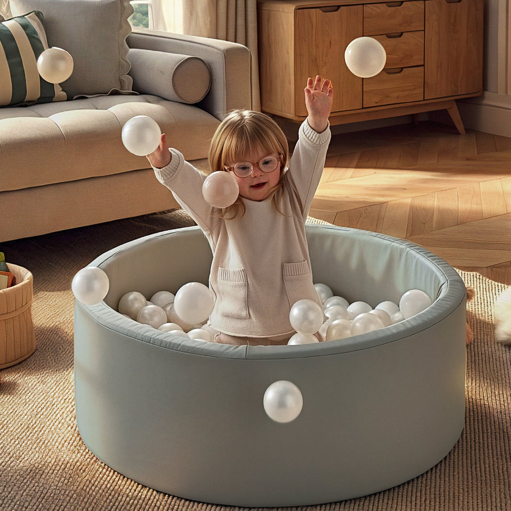Soft Play Ball Pit with Balls - Sea Salt