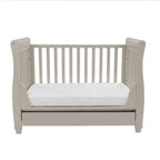 Eva Sleigh Cot Bed with Drawer – Cashmere