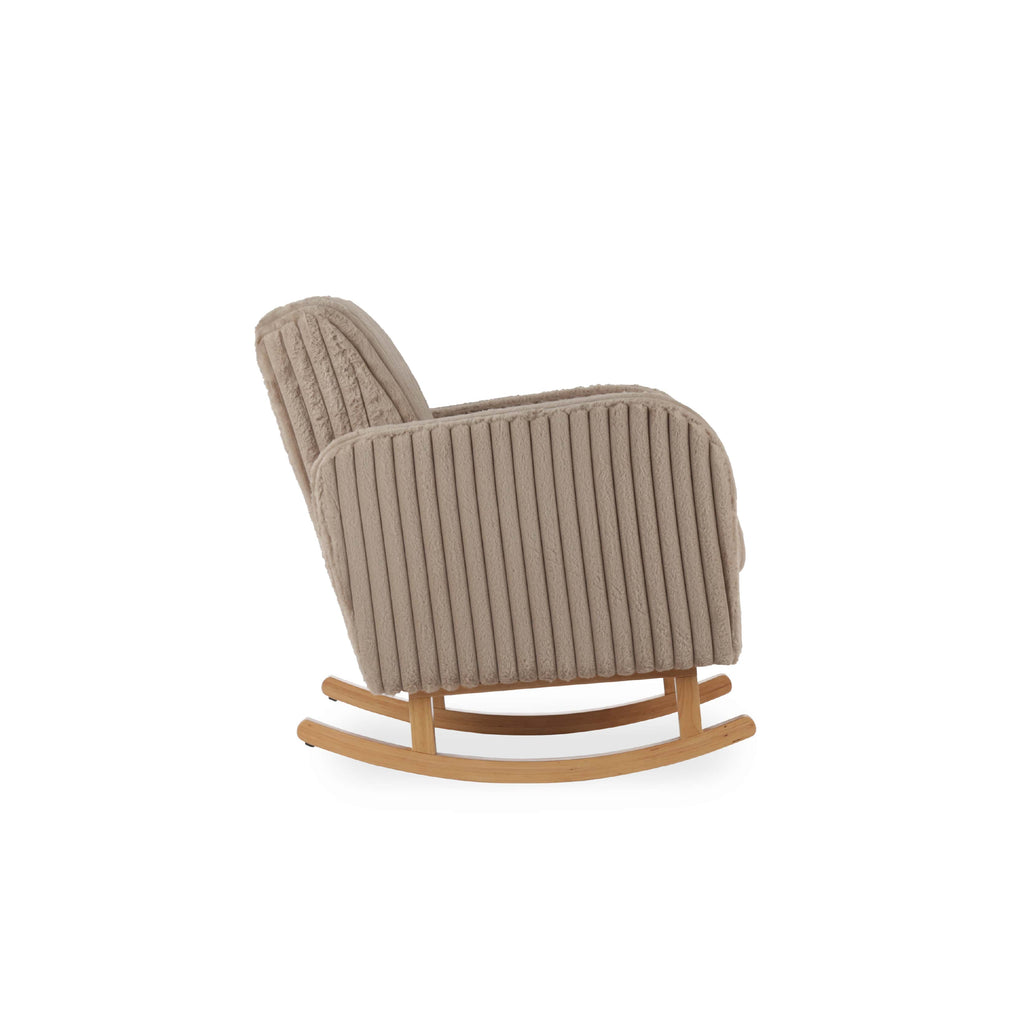 Etta Faux Fur Nursing Chair - Mink