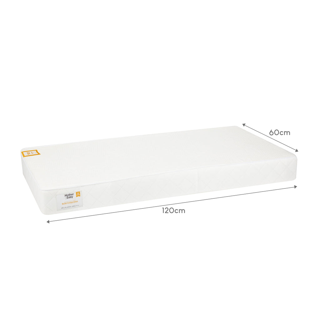 Mother & Baby Rose Gold Anti Allergy Sprung Cot Mattress 120x60