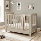 Eva Sleigh Cot Bed with Drawer – Cashmere