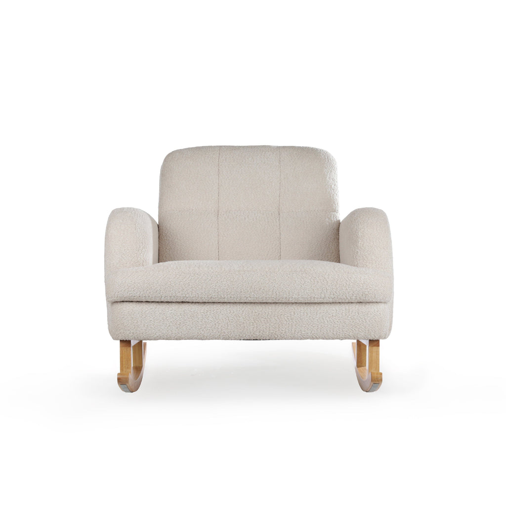 Etta Cuddle Nursing Chair & Foot Stool - Boucle Mushroom