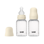 BIBS Baby BPA-Free PP Bottle Set 150ml 2 Pack Silicone - Ivory