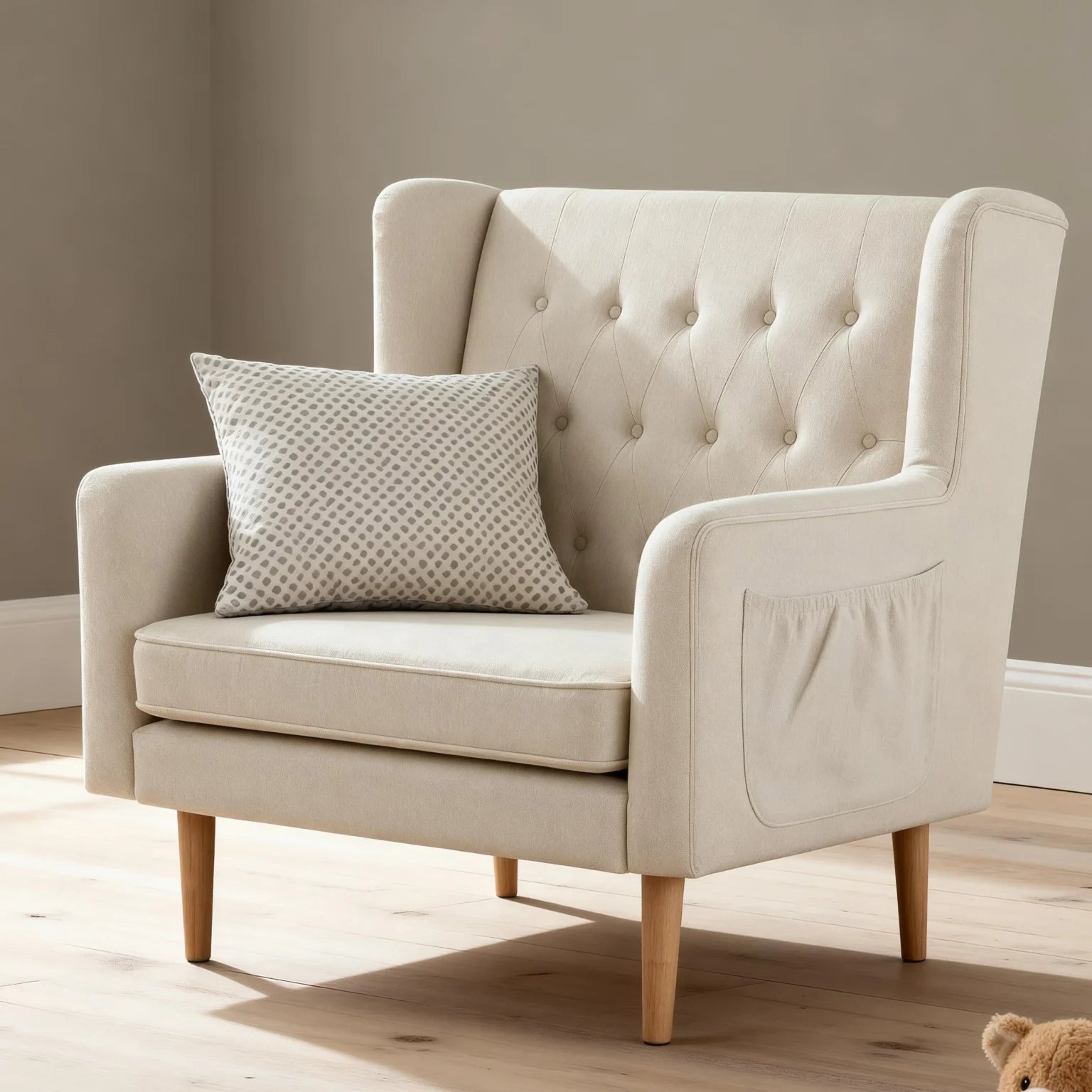 Lux Snuggle Rocking Chair – Ivory