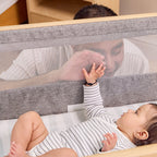 CoZee Air Bedside Crib - Oak/Charcoal