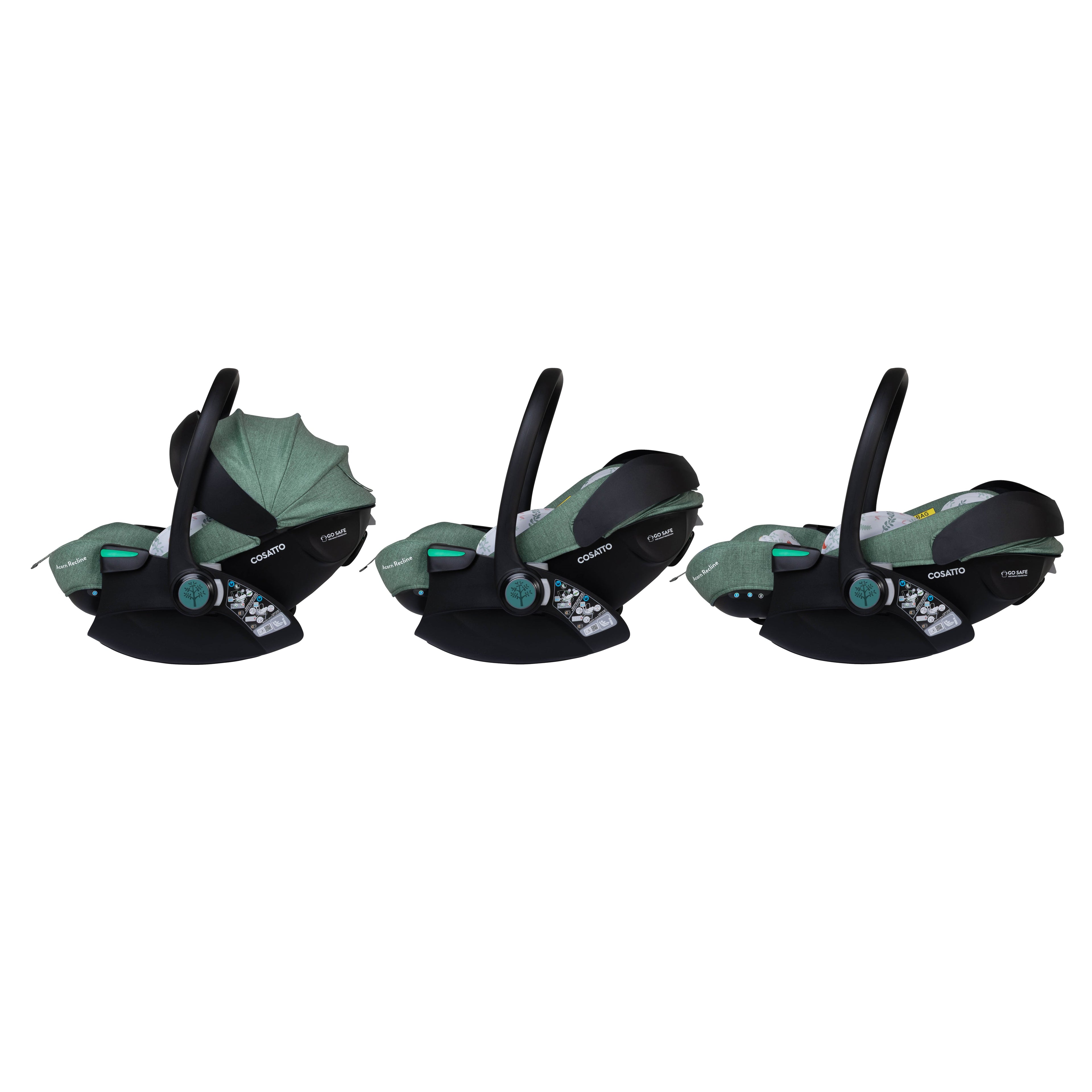 Cosatto Wow 3 All Stage Family Rotate & Recline 2 Base Bundle Meadow