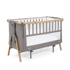Tutti Bambini CoZee XL Bedside Crib & Cot - Oak/Charcoal
