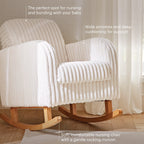 Etta Faux Fur Nursing Chair - Cream
