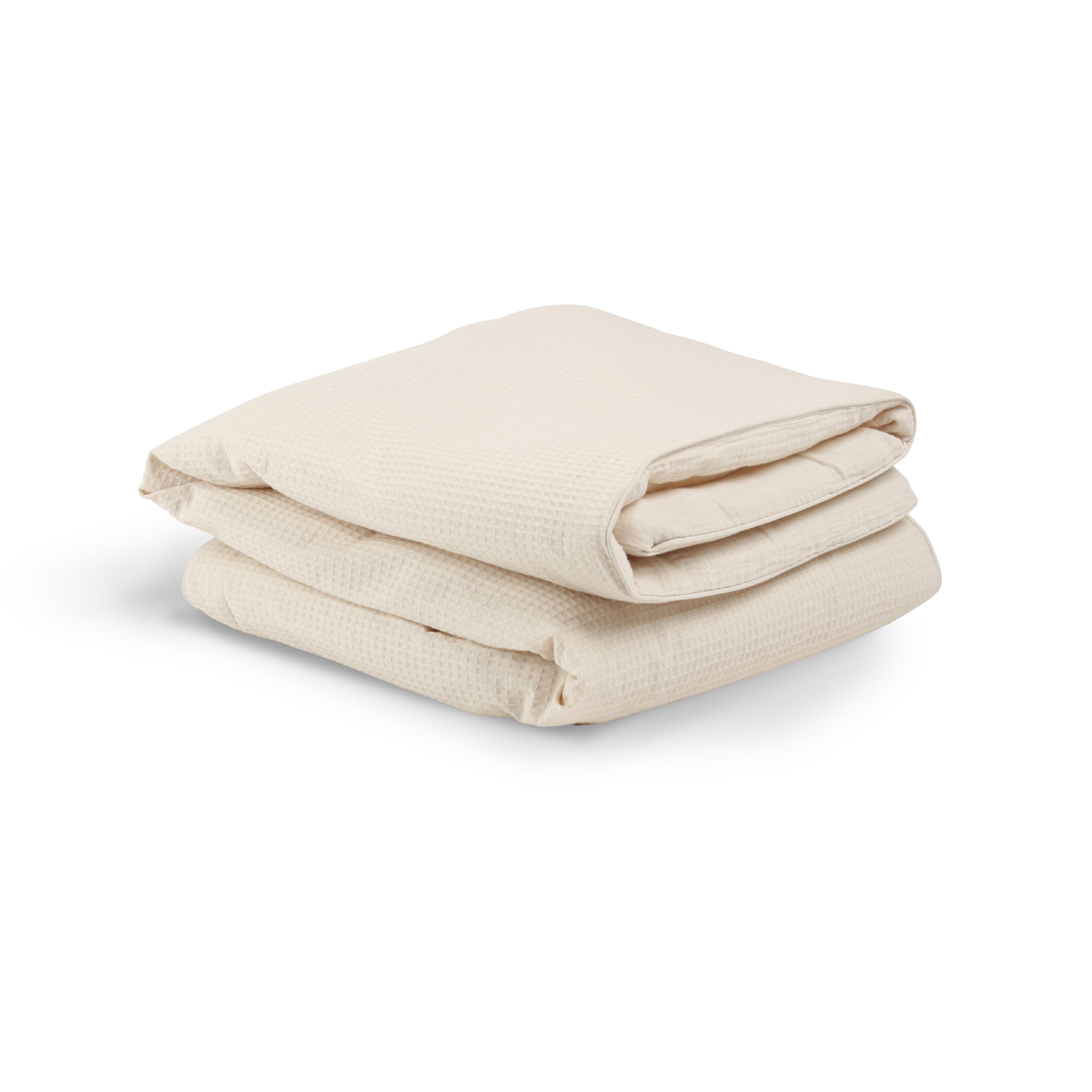 Cot Bed Quilt - Cashmere Waffle