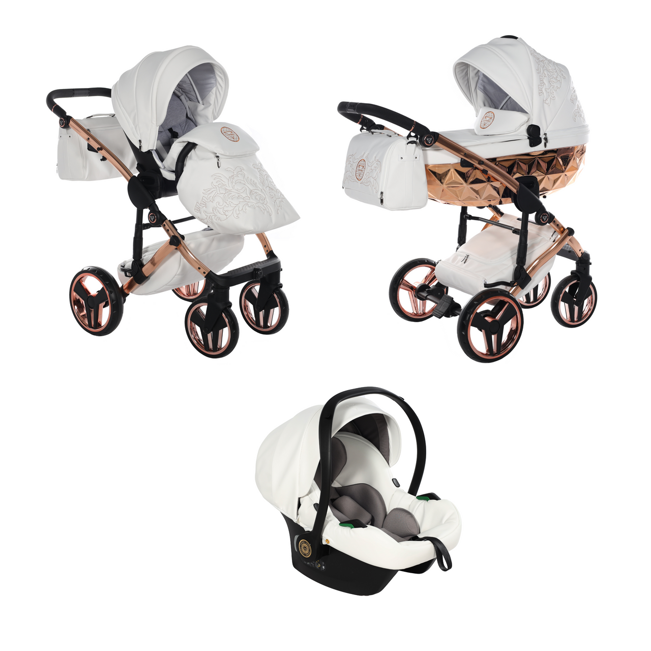 Junama Handcraft Enzo White Rose Gold 3 In 1