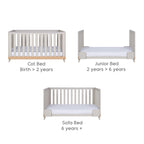 Tutti Bambini Hygge Cot Bed - Light Oak/White Sand