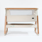 CoZee Air Bedside Crib - Scandinavian Walnut/Ecru