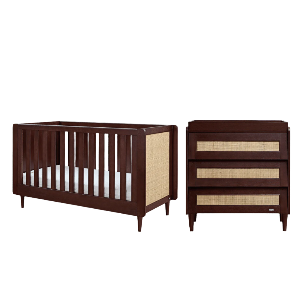 Tutti Bambini Japandi 2 Piece Room Set- Warm Walnut