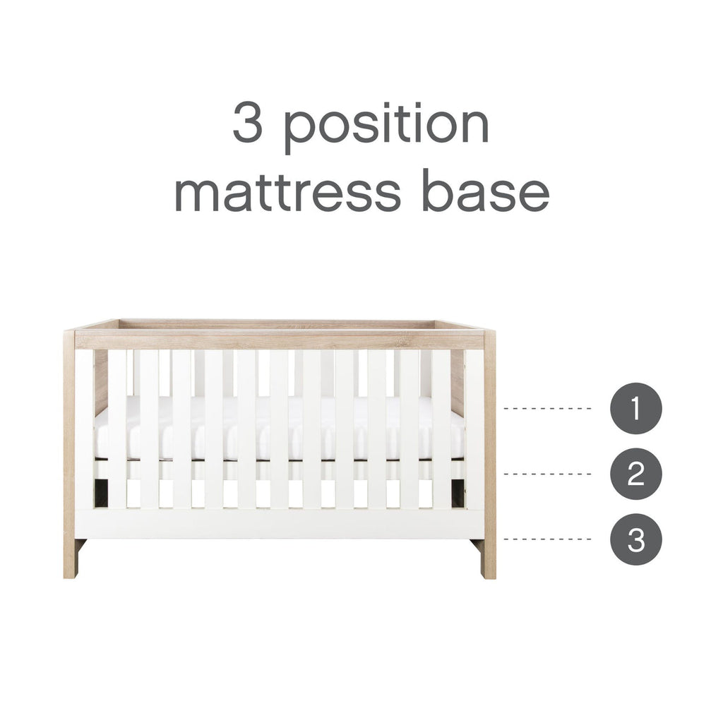 Tutti Bambini Modena 2 Piece Room Set - White/Oak