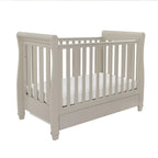 Eva Sleigh Cot Bed with Drawer – Cashmere