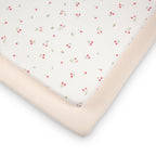 2 Pack Cot Bed Sheets - Ditsy Cherry