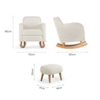 Etta Nursing Chair & Foot stool - Boucle Off White