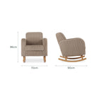 Etta Faux Fur Nursing Chair - Mink