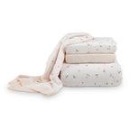 4 Piece Cot Bed Bedding Set - Ditsy Cherry
