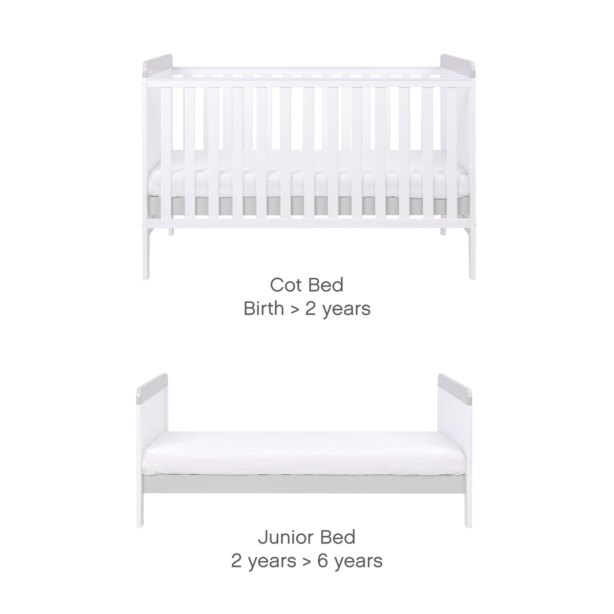 Tutti Bambini Rio 2 Piece Room Set - White & Dove Grey