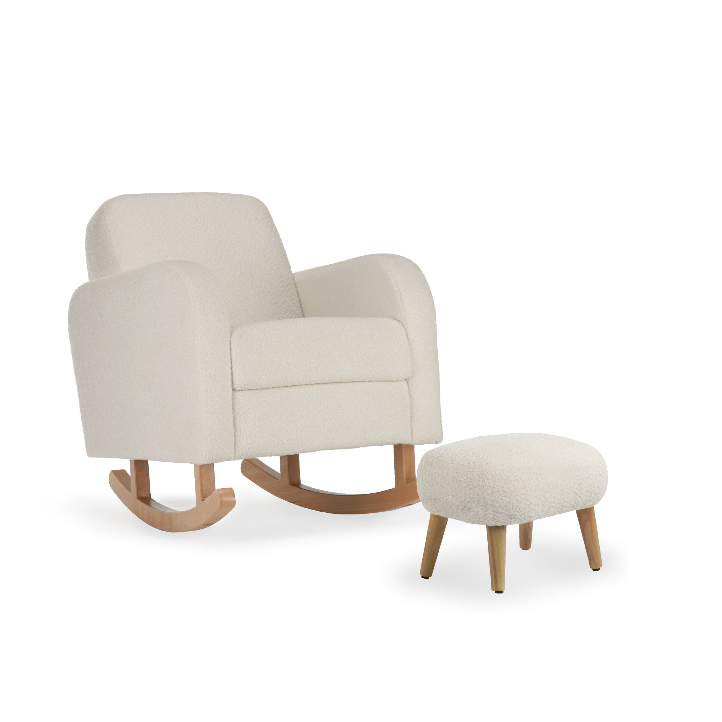 Etta Nursing Chair & Foot stool - Boucle Off White