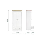 Burford Wardrobe - White & Oak