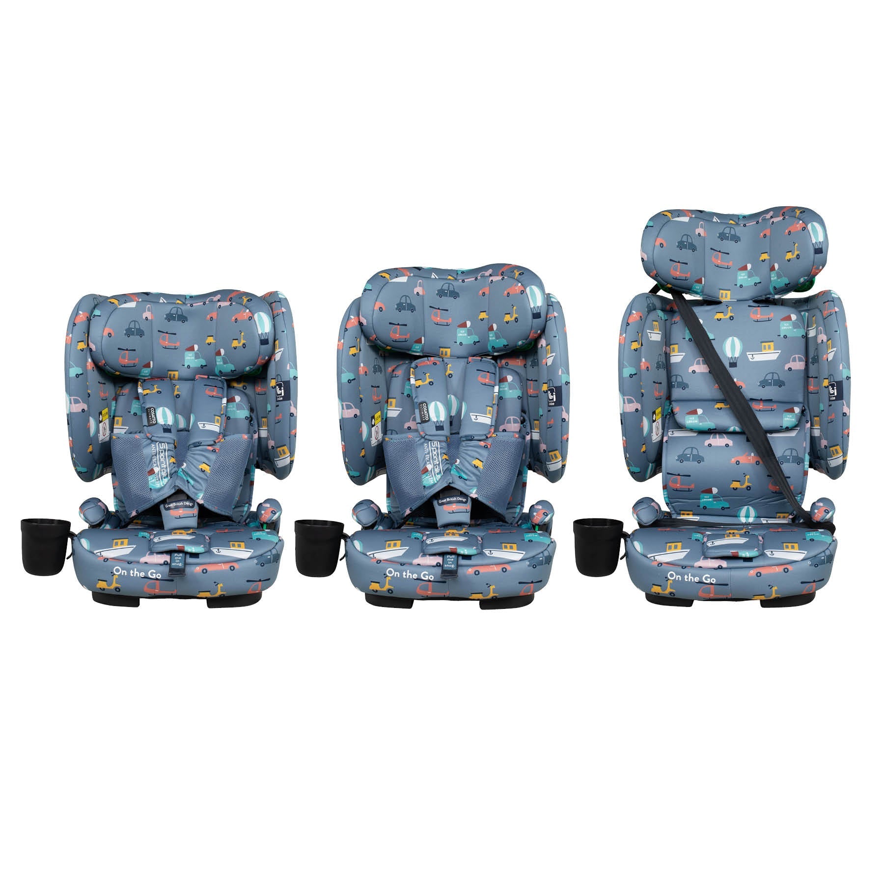 Cosatto On The Go i-Size Travel Car Seat Itchy Feet Sky