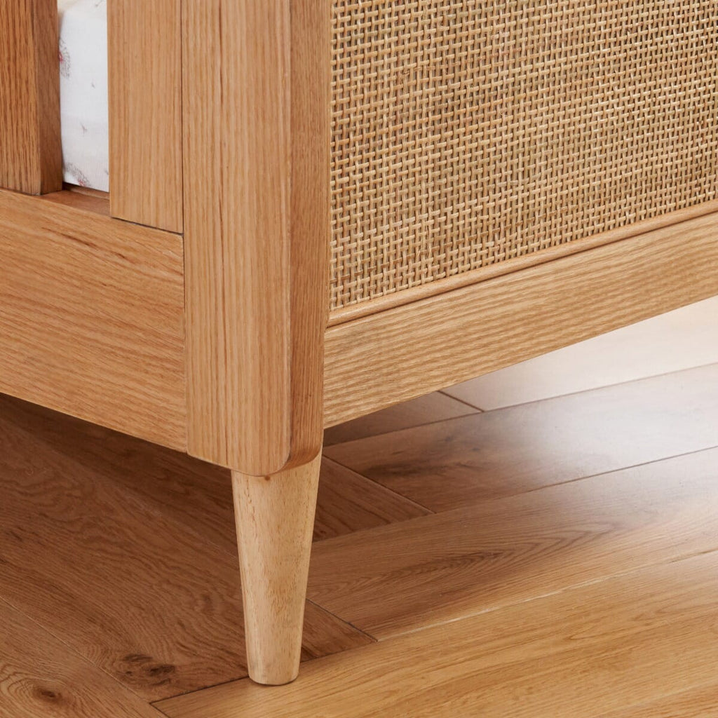 Tutti Bambini Japandi Mini Cot Bed - Light Oak