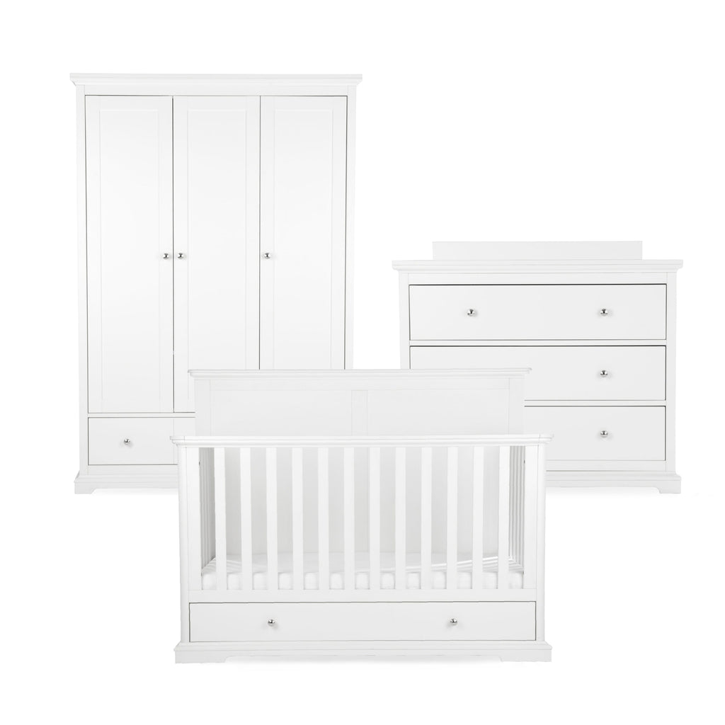Beaumont Grand 3 Piece Nursery Furniture Set - White