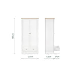 Burford 3 Piece Nursery Furniture Set - White & Oak