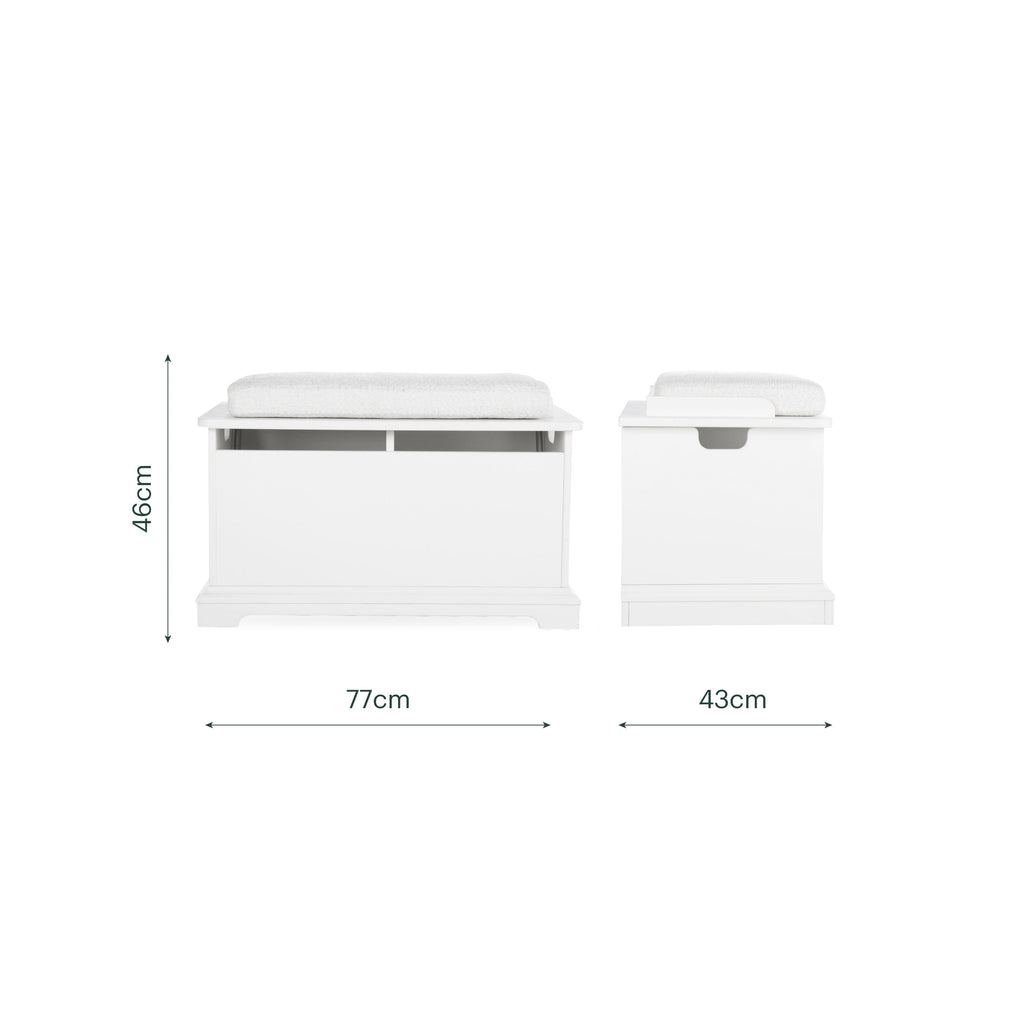 Beaumont Storage Box & Cushion Set - White