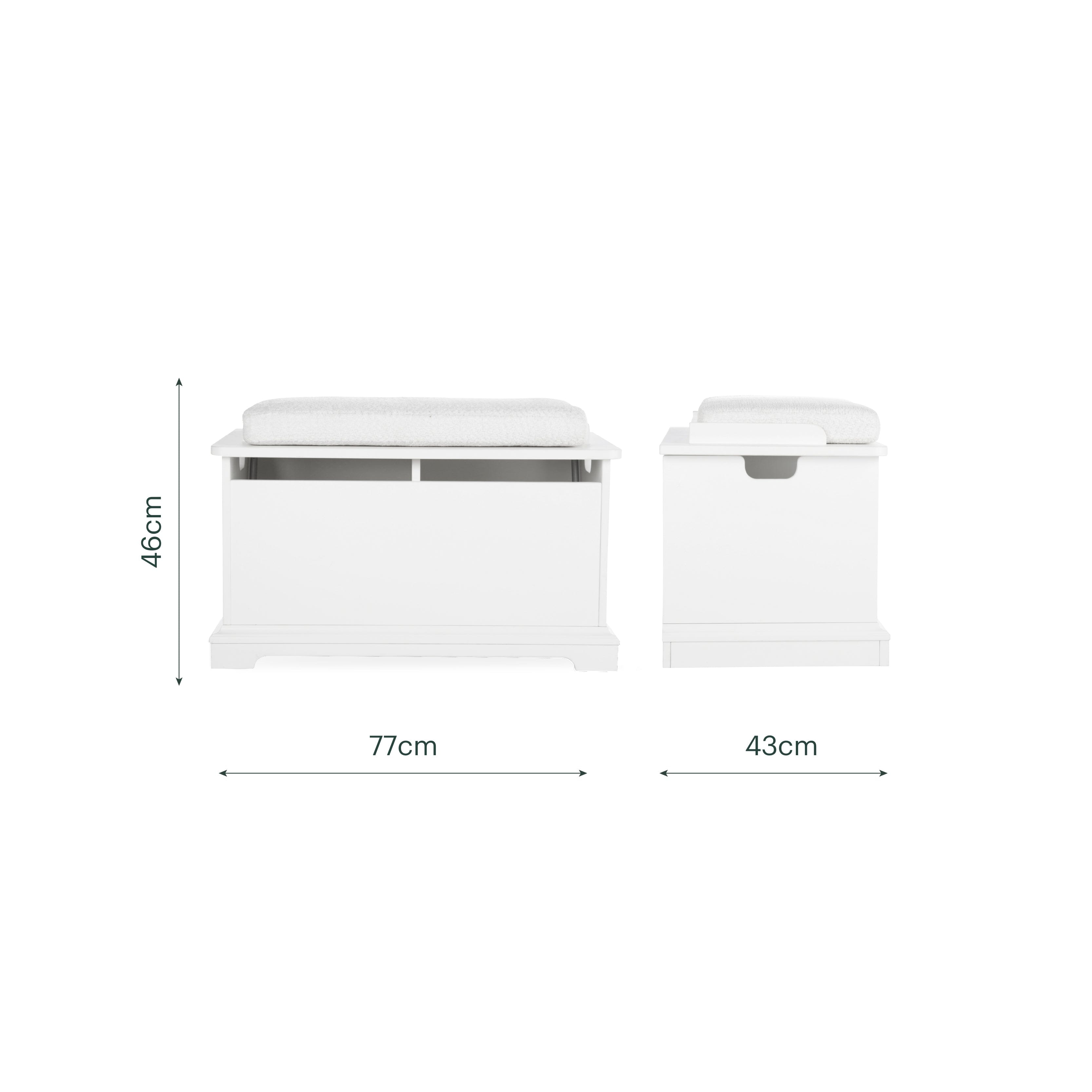 Beaumont Storage Box & Cushion Set - White