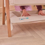 CoZee Air Bedside Crib - Scandinavian Walnut/Ecru