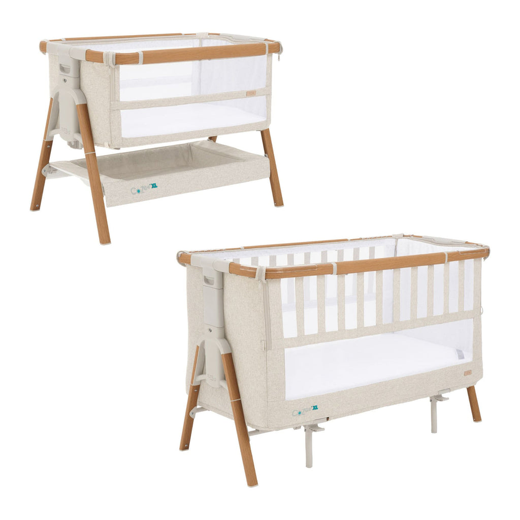 Tutti Bambini CoZee XL Bedside Crib & Cot Walnut/Ecru