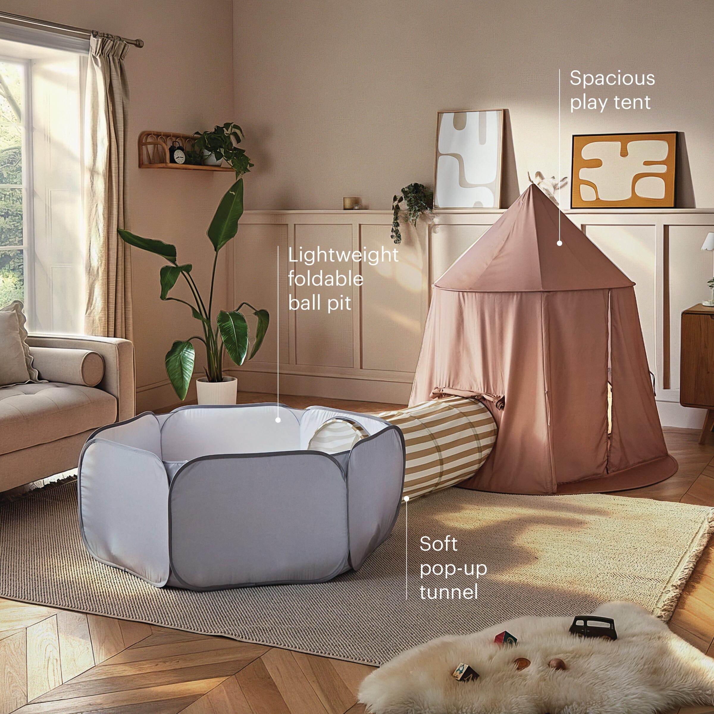 Pop-up Play 3 Piece Set - Tent, Tunnel & Ball Pit