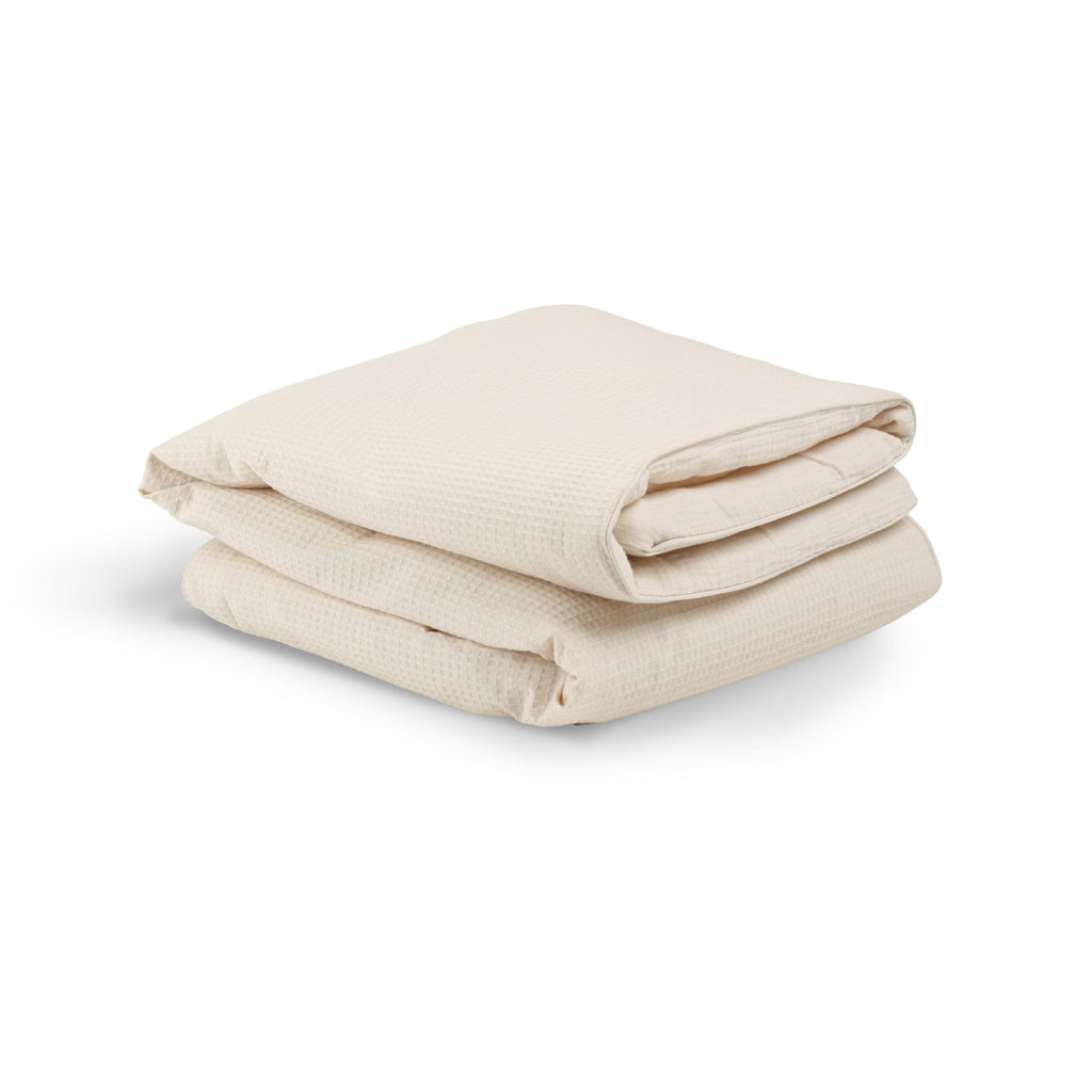 4 Piece Cot Bed Bedding Set - Cashmere Waffle