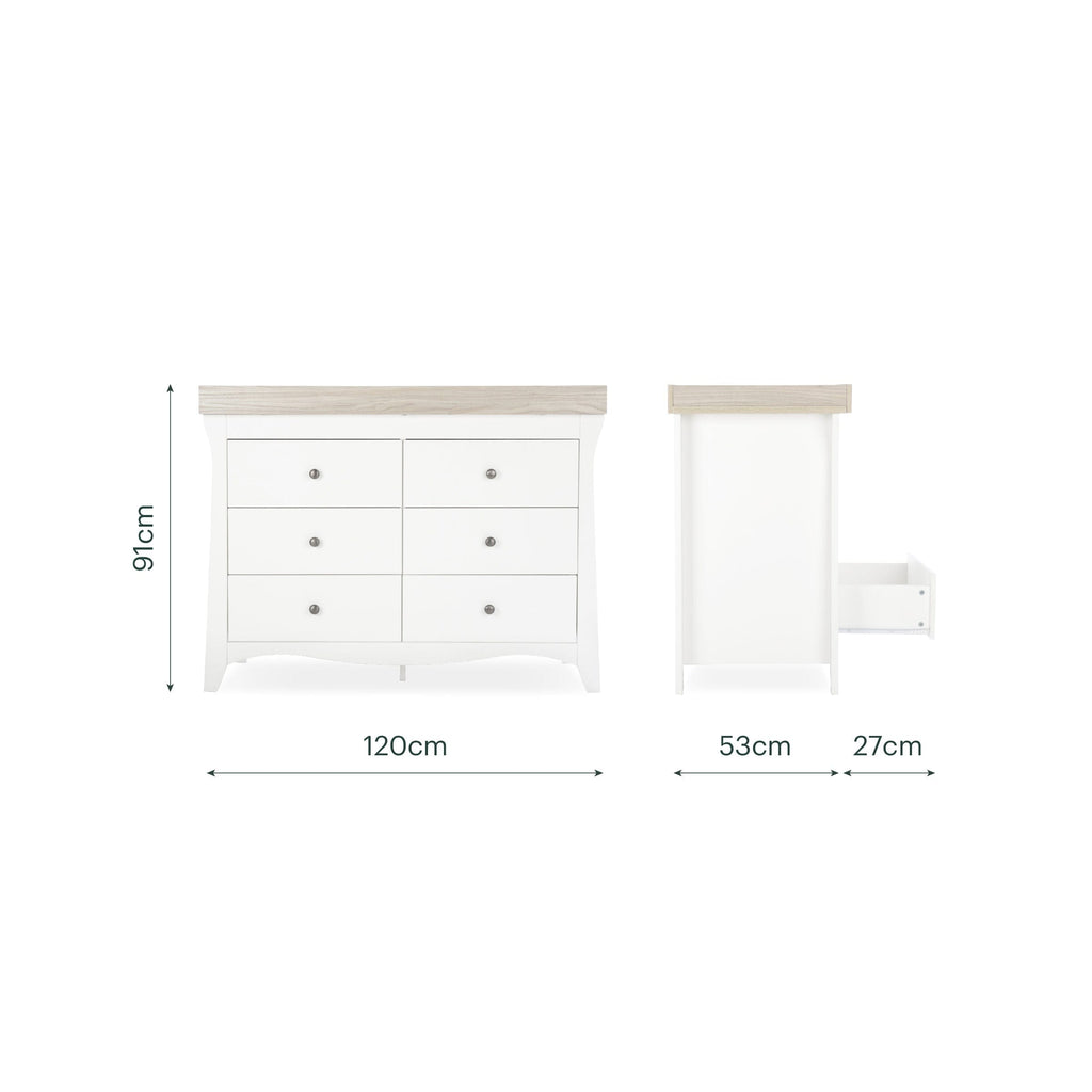 Clara Luxe 2 Piece Furniture Set - White & Ash