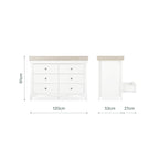 Clara Luxe 2 Piece Furniture Set - White & Ash