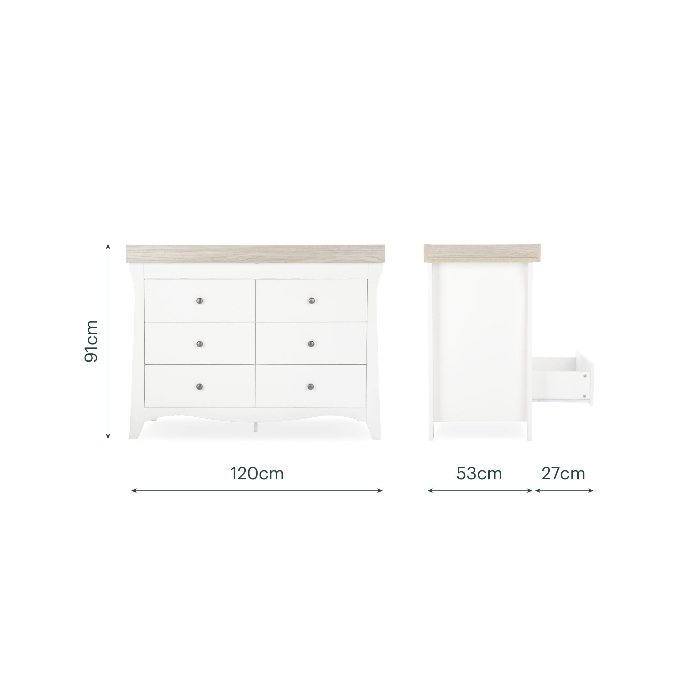 Clara Luxe 2 Piece Furniture Set - White & Ash